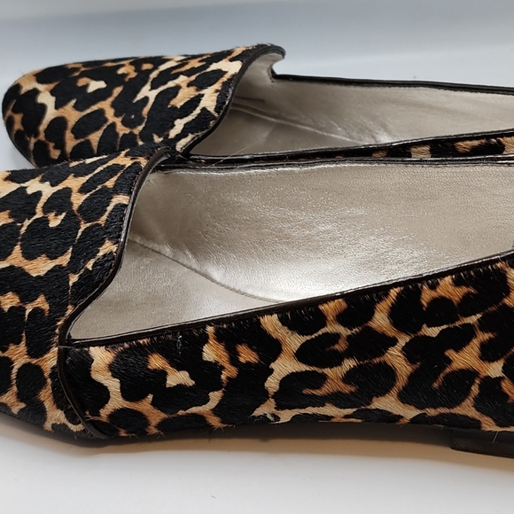⭐️NWT Authentic Coach Cambridge Leopard Print Calf Hair Flats Leather Size 10B - Picture 7 of 9